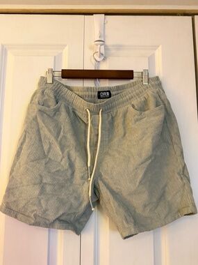 DR Essentials 100% cotton Corduroy Drawstring Shorts - Sage Green